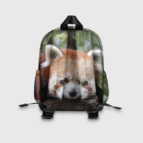 Детский рюкзак 3D с принтом Красная панда, вид сзади #2