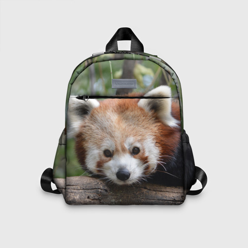 Детский рюкзак 3D с принтом Красная панда, вид спереди #2