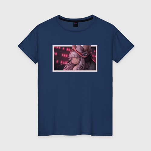Женская футболка хлопок Красавчик Нанати, цвет темно-синий