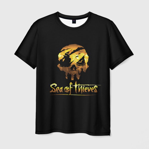 Мужская футболка 3D Sea of thieves лого