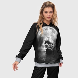 Женский костюм с толстовкой 3D Корабль в ночи - фото 2