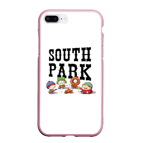 Чехол для iPhone 7Plus/8 Plus матовый с принтом South park кострёр, вид спереди #2