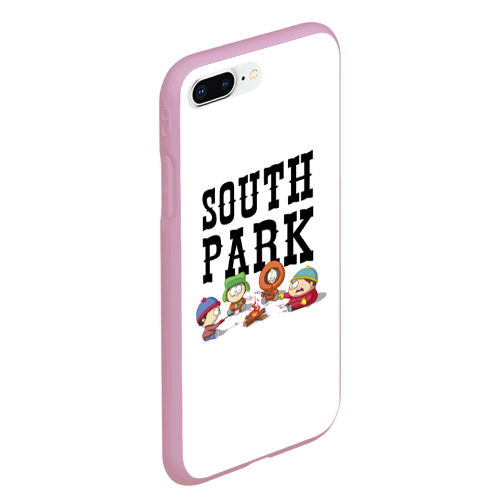 Чехол для iPhone 7Plus/8 Plus матовый с принтом South park кострёр, вид сбоку #3