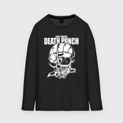 Женский лонгслив oversize хлопок FFDP skull