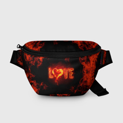 Поясная сумка 3D Fire love