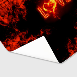Бумага для упаковки 3D Fire love - фото 2