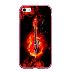 Чехол для iPhone 6/6S матовый Огненная гитара