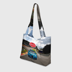 Пляжная сумка 3D Bugatti - motorsport  гоночная трасса - фото 2