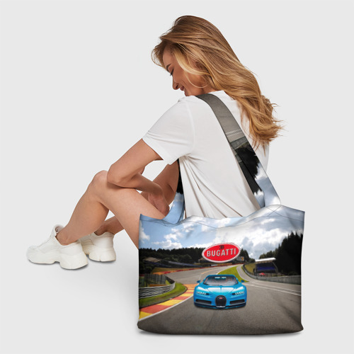 Пляжная сумка 3D Bugatti - motorsport  гоночная трасса - фото 6