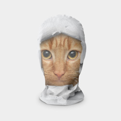 Маска карнавальная 3D Рыжий кот разрывает пространство