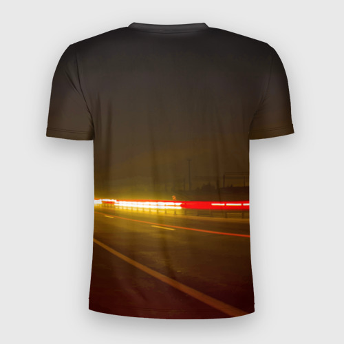 Мужская футболка 3D Slim Bugatti на ночной дороге, цвет 3D печать - фото 2