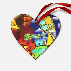 Деревянная игрушка Сердце Geometry Dash world