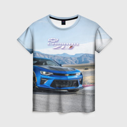 Женская футболка 3D Chevrolet Camaro ZL 1 - Motorsport