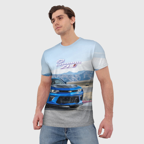 Мужская футболка 3D Chevrolet Camaro ZL 1 - Motorsport, цвет 3D печать - фото 3