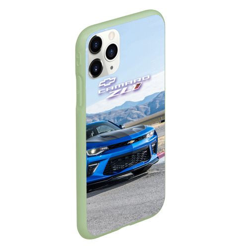 Чехол для iPhone 11 Pro матовый с принтом Chevrolet Camaro ZL 1 - Motorsport, вид сбоку #3