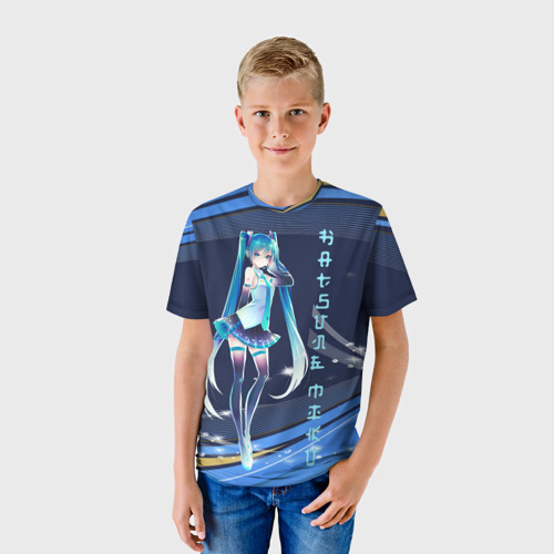 Детская футболка 3D Хацуне Мику - вокалоид, цвет 3D печать - фото 3