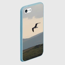 Чехол для iPhone 5/5S матовый Чайка над холмами - фото 2