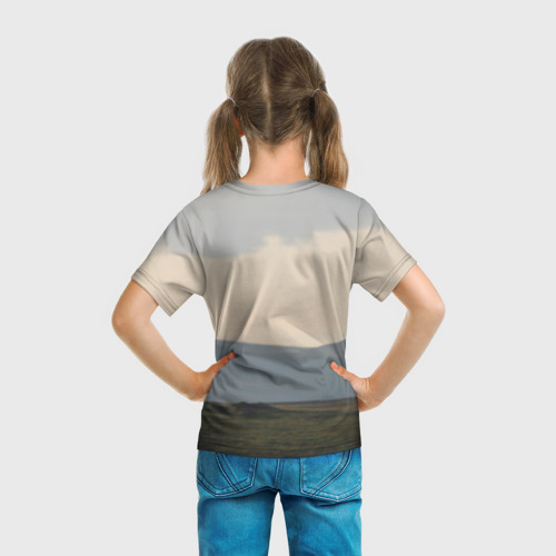 Детская футболка 3D Чайка над холмами, цвет 3D печать - фото 6