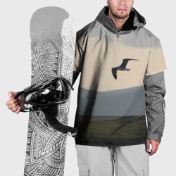 Накидка на куртку 3D Чайка над холмами