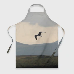 Фартук 3D Чайка над холмами