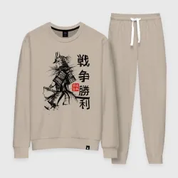 Женский костюм хлопок Самурай - победа иероглифами