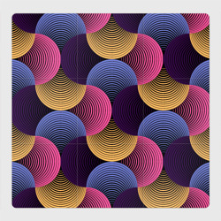 Абстрактные полосы - оптическая иллюзия – Магнитный плакат 3Х3 с принтом купить