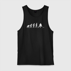 Мужская майка хлопок Эволюция в хоккей