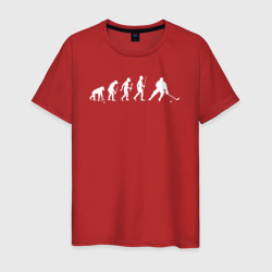 Мужская футболка хлопок Эволюция в хоккей