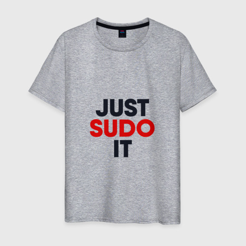 Мужская футболка хлопок Just sudo, цвет меланж