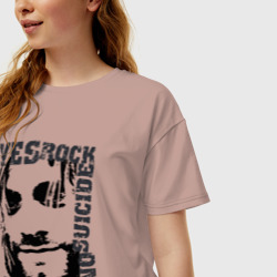 Женская футболка хлопок Oversize Курт Кобейн и рок - фото 2