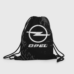Рюкзак-мешок 3D Opel Speed на темном фоне со следами шин