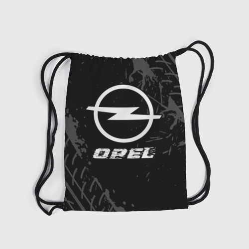 Рюкзак-мешок 3D Opel Speed на темном фоне со следами шин - фото 6