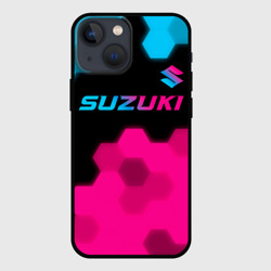 Чехол для iPhone 13 mini Suzuki - neon gradient: символ сверху