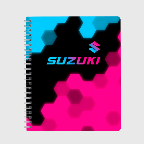 Тетрадь Suzuki - neon gradient: символ сверху, цвет точка