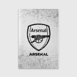 Обложка для паспорта матовая кожа Arsenal с потертостями на светлом фоне