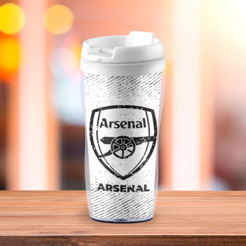 Термокружка-непроливайка Arsenal с потертостями на светлом фоне - фото 3