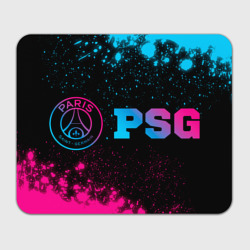 Прямоугольный коврик для мышки PSG - neon gradient: надпись и символ