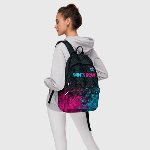 Рюкзак 3D Saints Row - neon gradient: символ сверху - фото 5