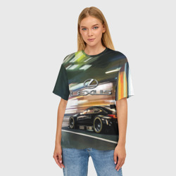 Женская футболка oversize 3D Lexus - скоростной режим - фото 2