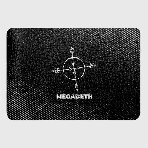 Картхолдер с принтом Megadeth с потертостями на темном фоне - фото 4