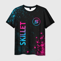 Skillet - neon gradient: надпись, символ – Футболка с принтом купить со скидкой в -26%