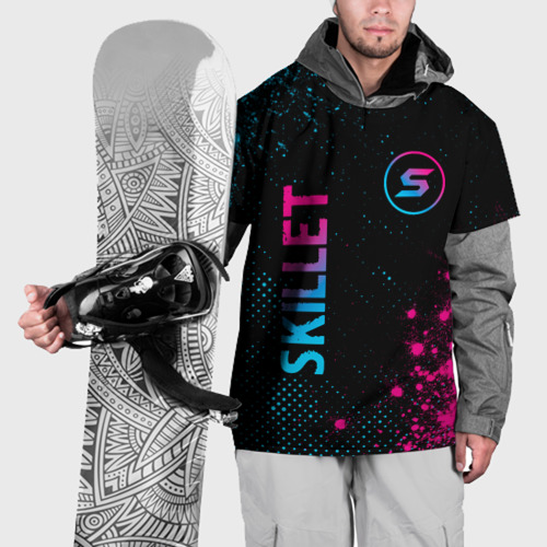 Накидка на куртку 3D Skillet - neon gradient: надпись, символ, цвет 3D печать