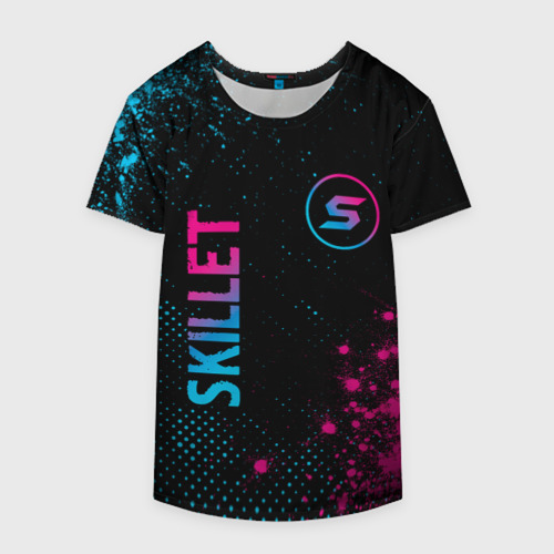 Накидка на куртку 3D Skillet - neon gradient: надпись, символ, цвет 3D печать - фото 4