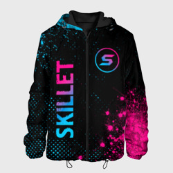 Мужская куртка 3D Skillet - neon gradient: надпись, символ