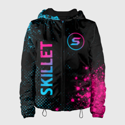 Женская куртка 3D Skillet - neon gradient: надпись, символ