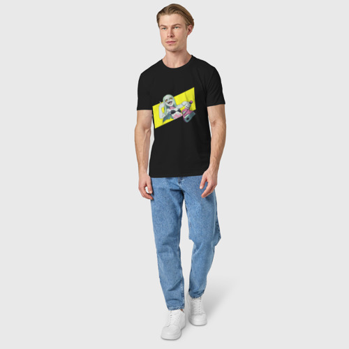 Мужская футболка хлопок Ребекка, цвет черный - фото 5