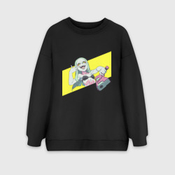 Женский свитшот oversize без начеса хлопок Ребекка