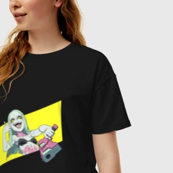 Женская футболка хлопок Oversize Ребекка - фото 2