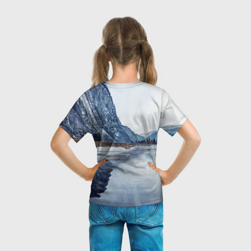 Детская футболка 3D БМВ у горного озера, цвет 3D печать - фото 6
