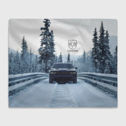 Плед 3D Dodge in winter forest